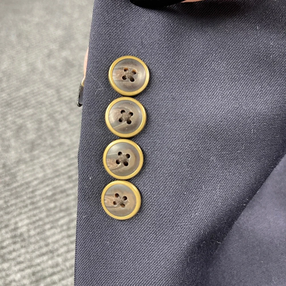 Joseph & Feiss Gold Wool Blazer Two Button Business Professional Formal Mens 46R